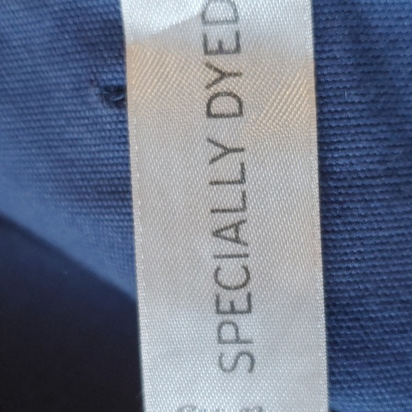 Eddie Bauer blue 6 pocket 98% cotton crop. Specially dyed size 10 - Picture 10 of 12